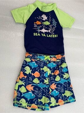 Mick Mack Lime Toddler Swim set